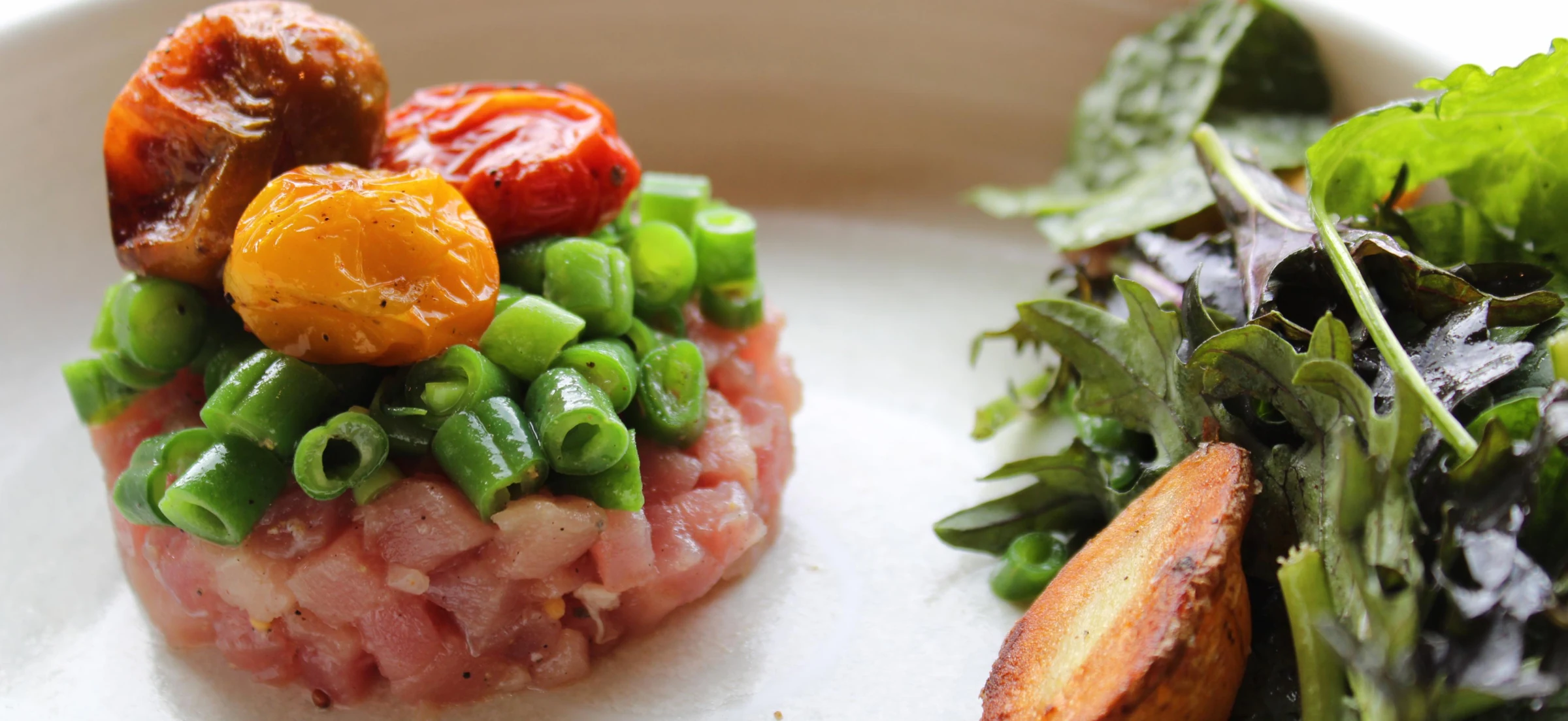 A plated dish from the Tamarack dining room