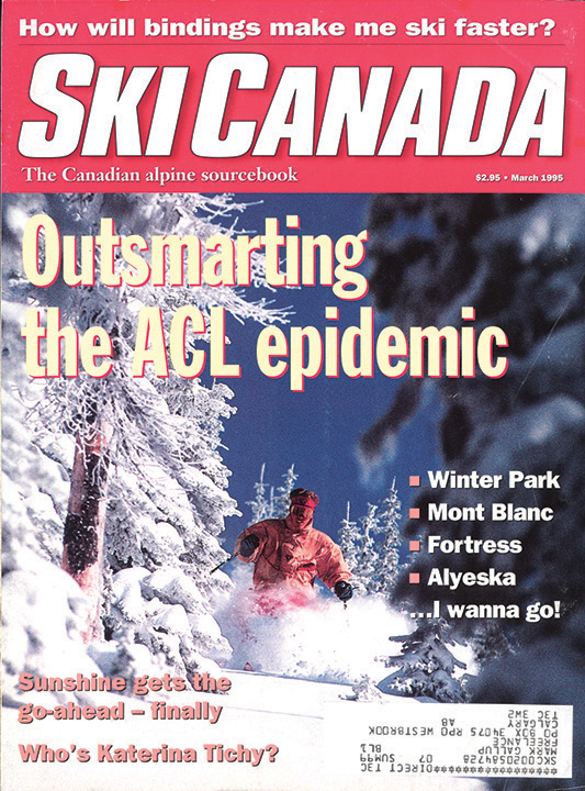 Ski Canada — March 1995 magazine cover from Island Lake’s archive