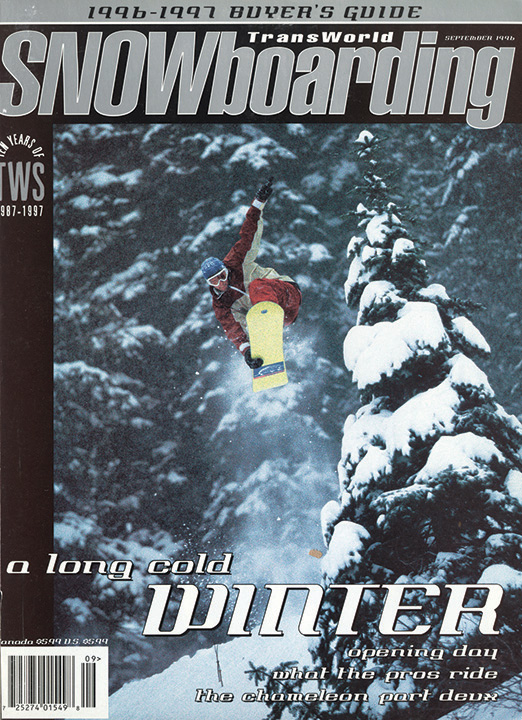TransWorld Snowboarding — September 1996 — 1996–1997 Buyer's Guide magazine cover from Island Lake’s archive
