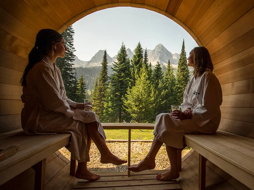 The cedar sauna at Island Lake